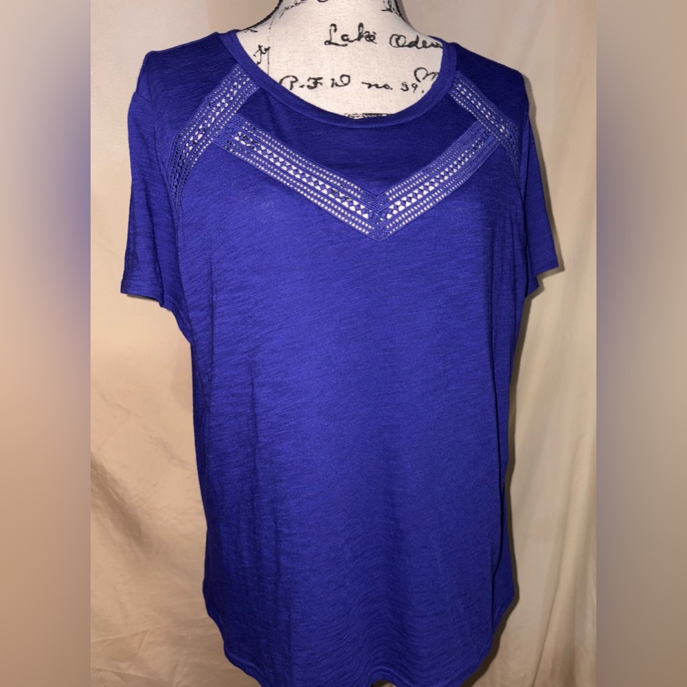 🌺 3 For $20 ~ Liz Claiborne Dark Purple T-Shirt Women’s Size Extra Large XL